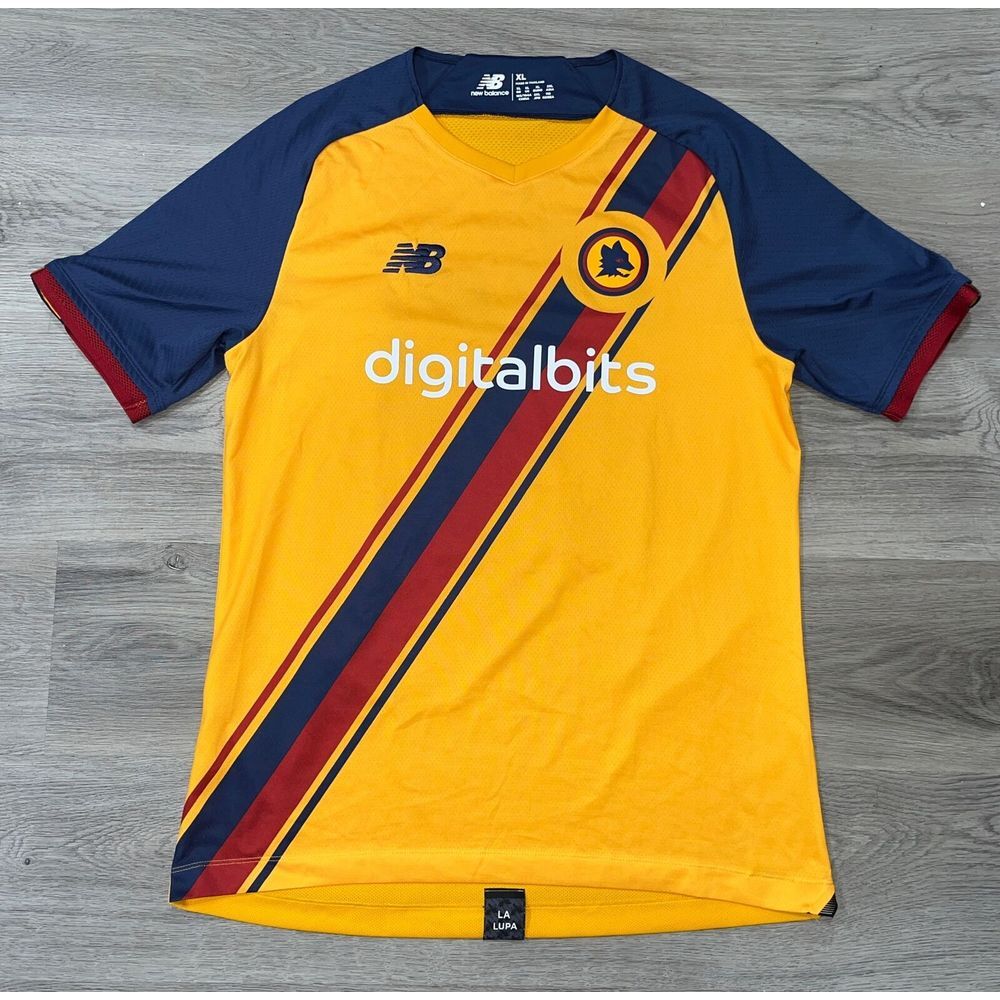 NB New Balance AS Roma 3rd Alternate Jersey Yellow MT130222 Men's XL #22